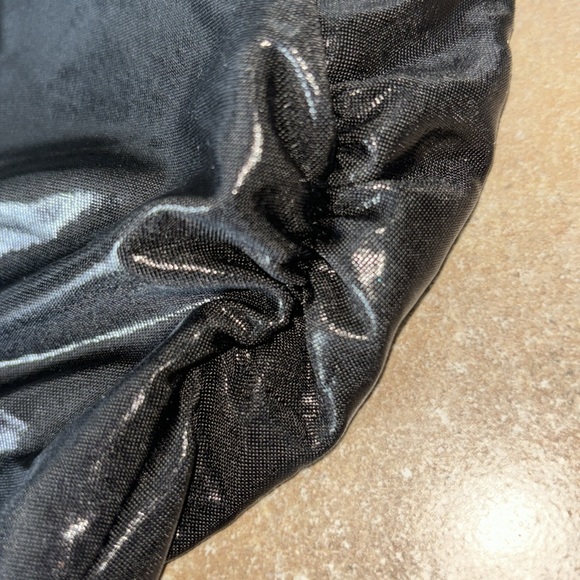 SEXY BLACK SHIMMER ONE SHOULDER DRESS - Picture 6 of 8